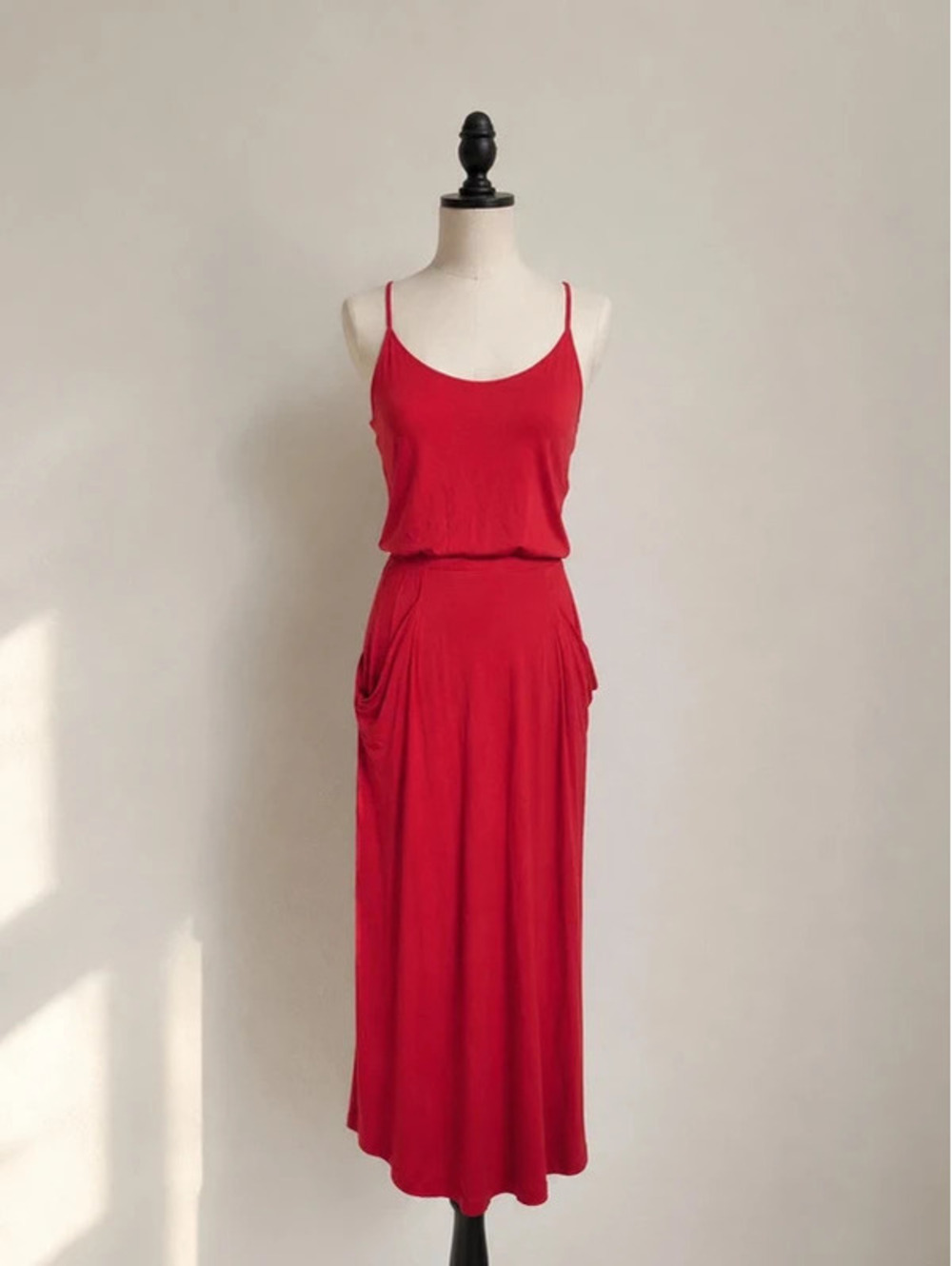 GAP Pink Coral Maxi Dress XS | Sleeveless Rayon Dress with Pockets